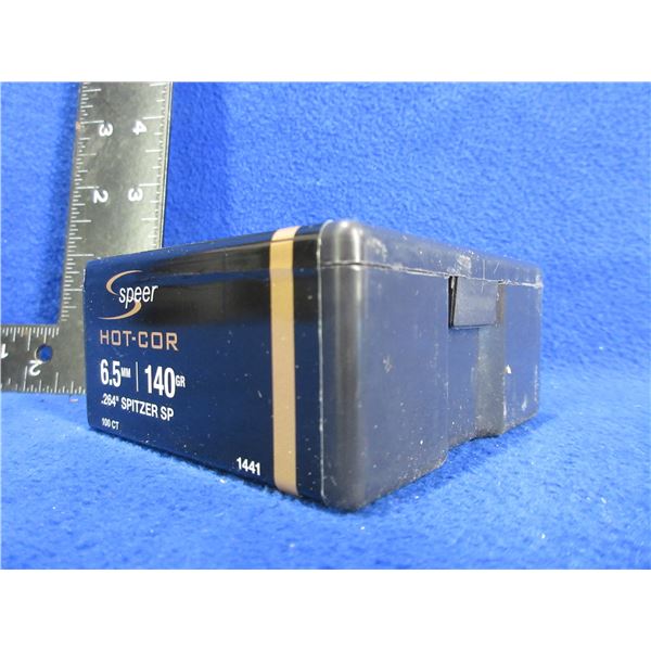 6.5MM .264" 140gr Spitzer SP Speer Hot-Cor Bullets
