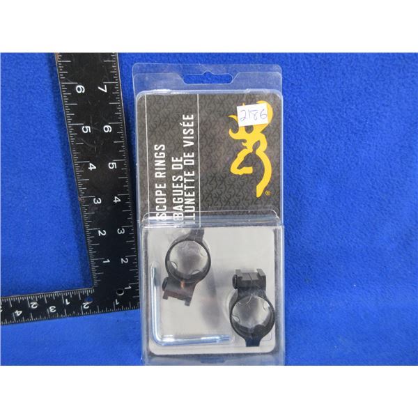 NEW - Browning 1" Inter Matte Scope Rings # 12344