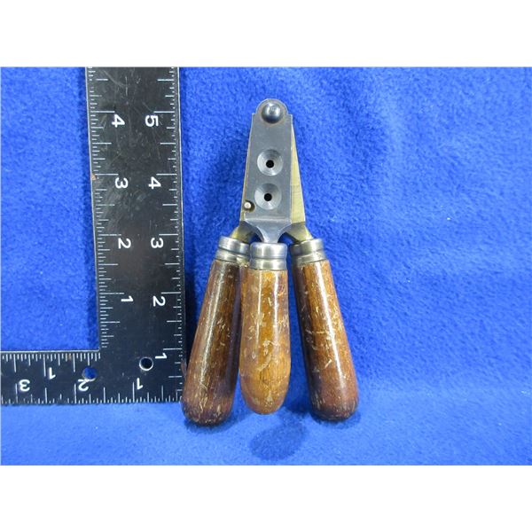 Vintage Brass Double Cavity Round Ball Bullet Mold