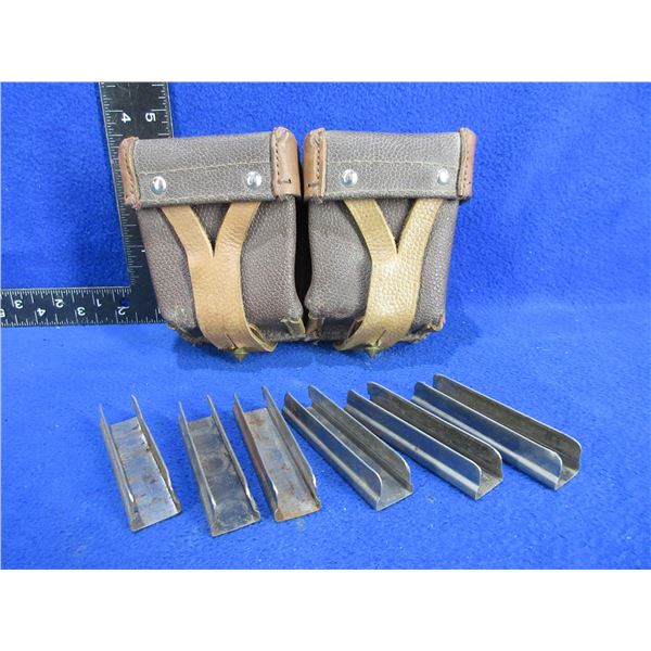 Mosin Nagant Double Ammo Pouch with 6 Stripper Clips