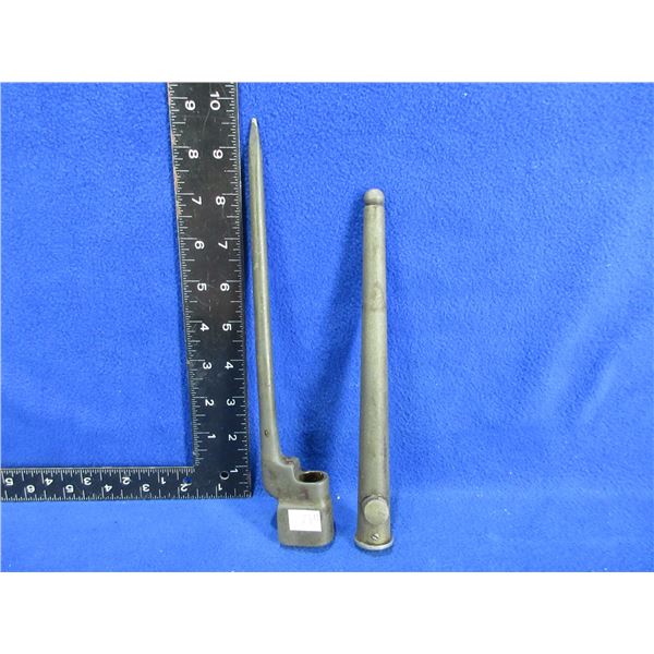 Lee Enfield No. 4 Mk II Spike Bayonet with Scabbard