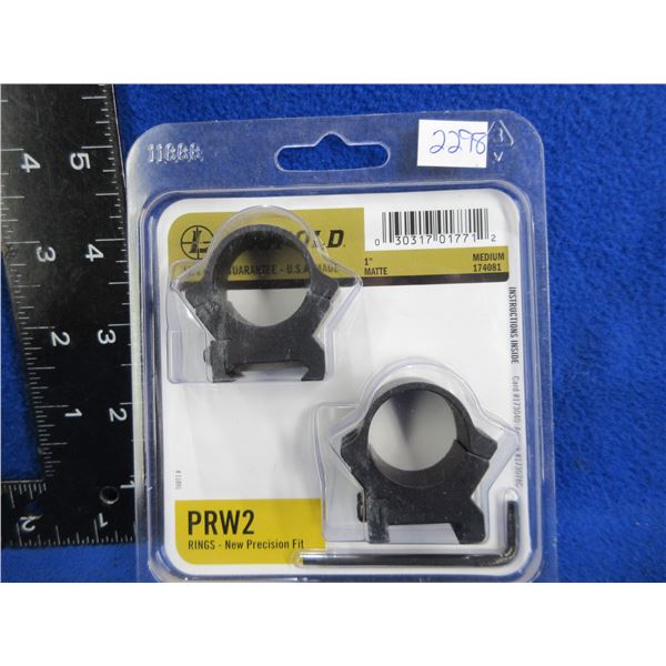 NEW - Leupold 1" Medium Matte Rings PRW2 # 174081
