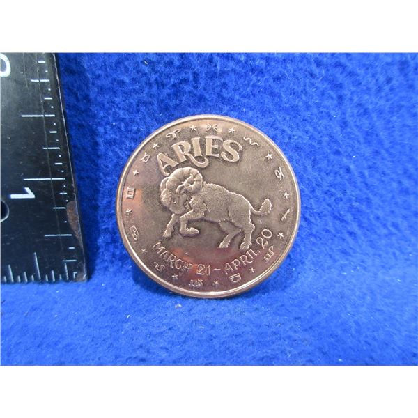 .999 Fine Copper One AVDP Ounce - Aries Coin