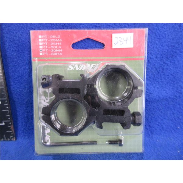 NEW - Sniper 30MM Medium Scope Rings - # PT-30M4