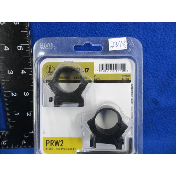 NEW - Leupold 1" Medium Matte Rings PRW2 # 174081