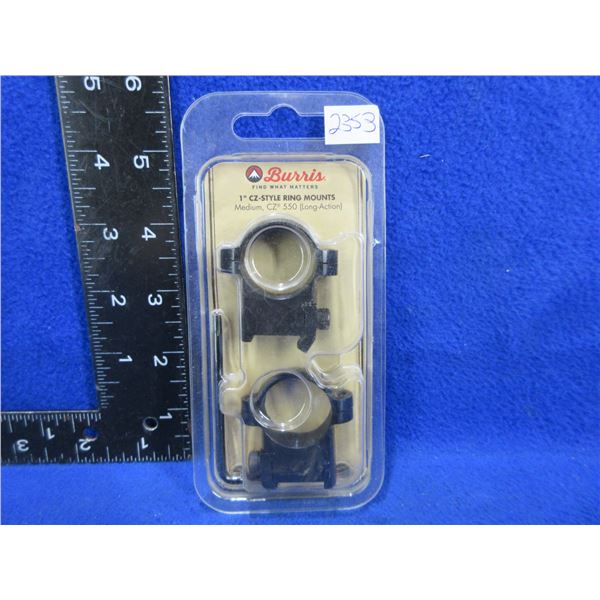 NEW - Burris 1" CZ Style Ring Mounts, Medium, CZ 550, LA
