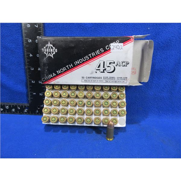 45 ACP (PICK UP ONLY) 230gr FMJ Norinco Cartridges
