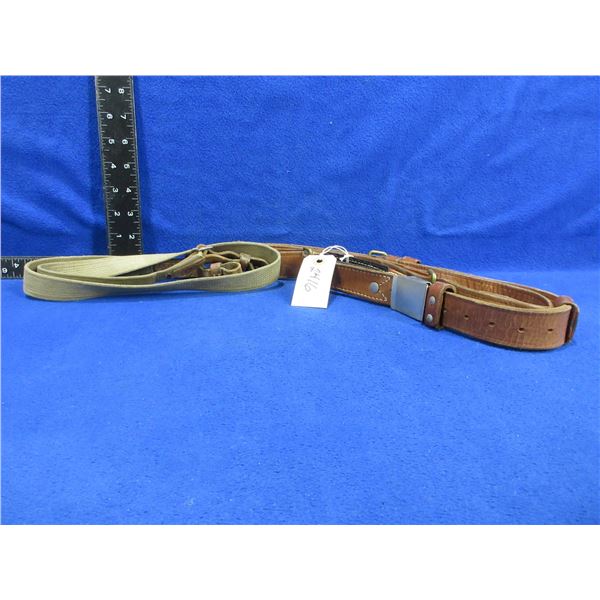 2 Slings - 1 Leather and 1 Web/Leather
