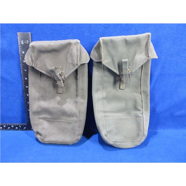 2 Military Canvas Belt Bags