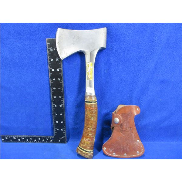 Vintage Estwing Hatchet with Tooled No. 1 Leather Sheath
