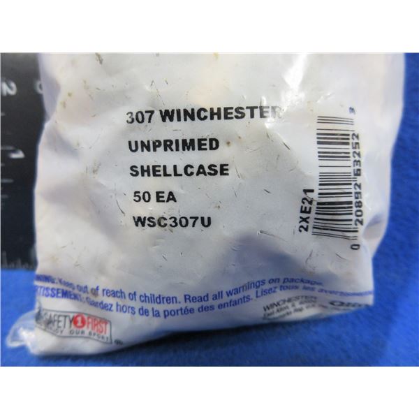NEW - Brass Only - 307 Win. Unprimed - Bag of 50