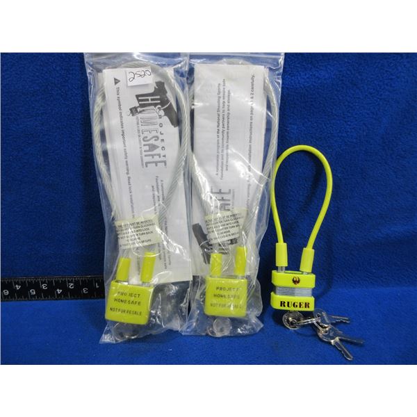 3 Cable Locks with 2 Keys Each