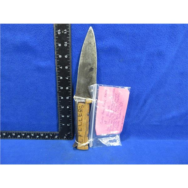 Custom Hand Made Knife - H. Fellers, 6 1/2" Blade