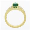 Image 8 : 18k Yellow Gold 3.06 ctw Pear Prong Emerald Solitaire Pave Diamond Engagement Ri