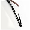 Image 2 : Vintage 18" Polished 8mm Black Onyx Bead Necklace w/ 14K Yellow Gold Clasp