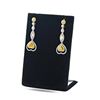 Image 3 : 1.49 ctw Heart Shaped Diamond 14K White and Yellow Gold Dangle Earrings (2.89 ct