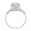 Image 8 : Vintage Platinum 1.50 ctw Round Solitaire w/ Baguette Diamond Engagement Ring