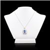 Image 1 : 5.41 ctw Blue Sapphire and 1.34 ctw Diamond Platinum Pendant (GIA CERTIFIED)