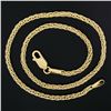Image 3 : Italian 14k Gold 9.75" 2.2mm Polished Wheat Link Chain Ankle Bracelet Anklet