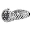 Image 6 : Rolex Ladies Stainless Steel Black Diamond Date Wristwatch 26MM
