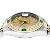 Image 4 : Rolex Ladies Two Tone 18K Quickset Sapphire Champagne Diamond And Emerald Dateju