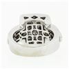 Image 7 : 18k White Gold 1.20 ctw Round & Princess Cut Diamond Tiered Square Cluster Ring