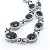 Image 2 : 109.15 ctw Dark Blue Sapphire and 2.97 ctw Diamond 18K White Gold Necklace