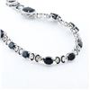 Image 3 : 109.15 ctw Dark Blue Sapphire and 2.97 ctw Diamond 18K White Gold Necklace