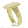 Image 8 : Solid 14K Yellow Gold Rectangular Engravable Center Matte Finish Signet Ring