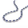 Image 1 : 31.58 ctw Blue Sapphire and 3.66 ctw Diamond Platinum Necklace