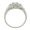 Image 2 : Antique Art Deco 18k White Gold 0.24 ctw European Diamond Milgrain Engraved Ring