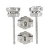 Image 3 : New Classic 14k White Gold 0.52 ctw Bezel Round Brilliant Diamond Stud Earrings