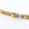 Image 3 : 46.84 ctw MultiColor Sapphire and 1.84 ctw Diamond 14K Yellow Gold Necklace