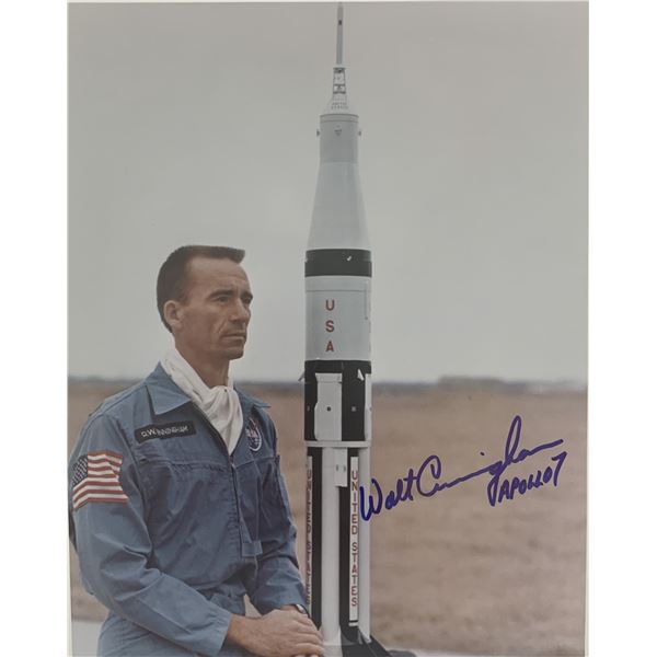 Walt Cunningham signed Apollo 7 photo
