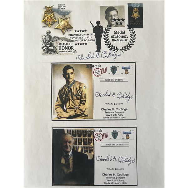 Medal of Honor Charles H. Coolidge signed photo