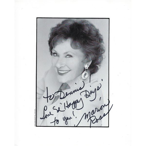 Happy Days Marion Ross signed photo