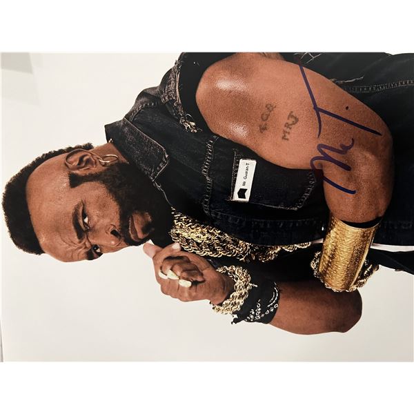 A Team Mr. T signed photo. GFA Authenticated