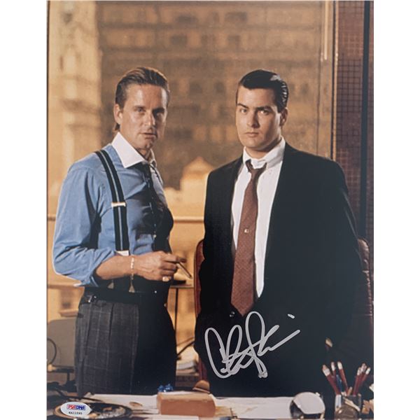 Charlie Sheen Wall Street signed photo