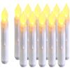 Image 1 : LED Flameless Candles 12 Pack Taper Candles Battery Operated Candles Flickering Electronic Candle