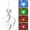 Image 1 : Stainless Steel Solar Galaxy Color-Change Wind Spinner with Rechargeable Battery