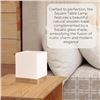 Image 2 : Lightaccents Model 628TL-NAT Wooden Table Lamp With Cube Shade