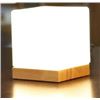 Image 1 : Lightaccents Model 628TL-NAT Wooden Table Lamp With Cube Shade