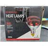 Image 1 : BulbMaster 250W R40 Infrared Heat Lamp Flood Reflectors, Red, Set of 2