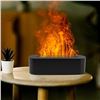 Image 1 : White Simulated Air Flame Diffuser, Night Light and Humidifier for Home Office, Type C Power Interfa