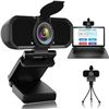 Image 1 : Akyta Webcam with Microphone, HD 1080p Web Camera with Tripod & Privacy Cover, Computer Camera for D