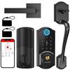 Image 1 : Smonet thumbprint door lock Bluetooth Auto Lock Electronic Digital keyless door lock with Alexa