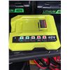 Image 2 : Lot of 2 Ryobi 40V Lithium Batteries and Charger Set