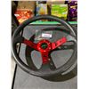 Image 1 : Red And Black Racing Steering Wheel With RASTP Center Cap