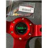 Image 2 : Red And Black Racing Steering Wheel With RASTP Center Cap