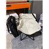 Image 1 : Beige Folding Camping Chair with Carrying Bag Lot of 2